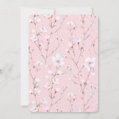 Hübsch rosa Brautparty Einladung (Rückseite)