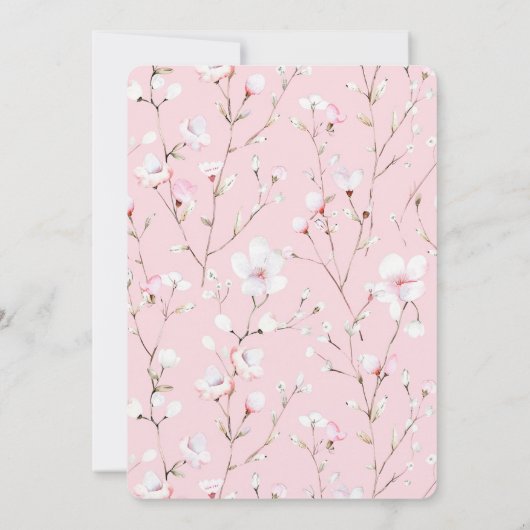 Hübsch rosa Brautparty Einladung (Rückseite)