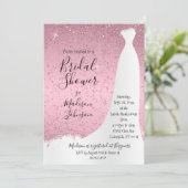 Hübsch rosa Brautparty - Einladung (Stehend Vorderseite)