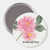 Hübsch rosa Camelia Magnet (Vorderseite/Rückseite)