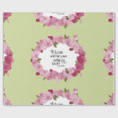 Hübsch rosa Christliche Blume Geschenk Geschenkpapier (Flach)