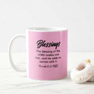 Hübsch Rosa Christliche Glaubensgesegnung Bibelver Kaffeetasse