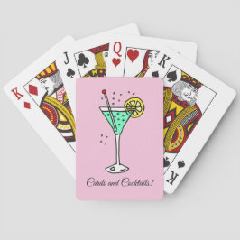 Hübsch rosa Cocktails Spielkarten