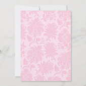 Hübsch rosa Damask Einladung (Rückseite)