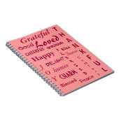 Hübsch-rosa Dankbarkeit Notizblock (Rechte Seite)