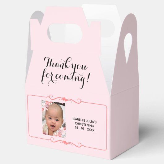 Hübsch rosa DANKE IHNEN, DASS SIE KOMMEN! Feiern Geschenkschachtel (Geöffnet)