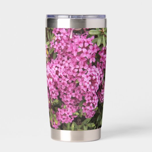 Hübsch rosa Daphne Thermobecher (Rückseite)