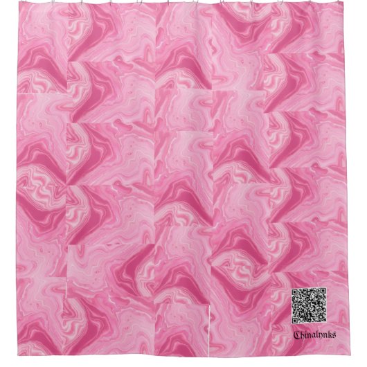 Hübsch rosa Duschvorhang (Vorderseite)