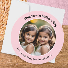 Hübsch rosa einfaches, benutzerdefiniertes Foto Ru Feiertagskarte