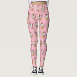 Hübsch rosa Einhorn Gemusterte Leggings