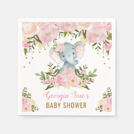 Hübsch rosa Elefant / Weibliche Wasserfarbe Serviette