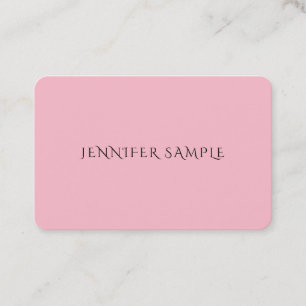 Hübsch rosa Elegant Einfach Modernes Schlichtes Lu Visitenkarte