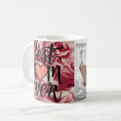 Hübsch rosa Elegante Die beste Mama für alle Zeite Kaffeetasse (Vorderseite Links)