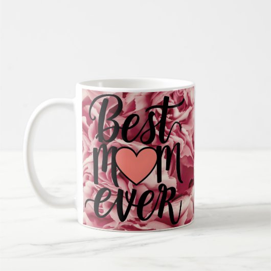 Hübsch rosa Elegante Die beste Mama für alle Zeite Kaffeetasse (Links)
