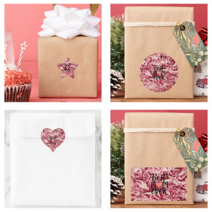Hübsch rosa Elegante Die beste Mama für alle Zeite Stern-Aufkleber