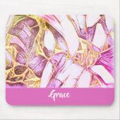 Hübsch rosa Farben und Imitate Monogramm aus der g Mousepad (Vorne)