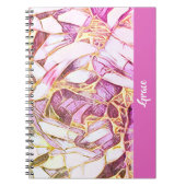 Hübsch rosa Farben und Imitate Monogramm aus der g Notizblock (Vorderseite)