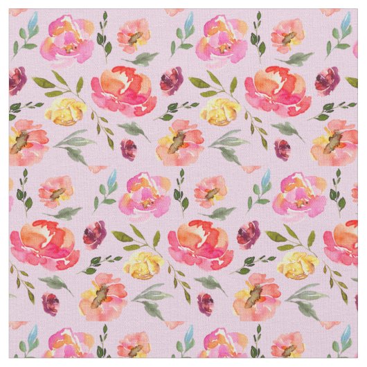 Hübsch rosa Farbflora Muster Stoff (Nahaufnahme)