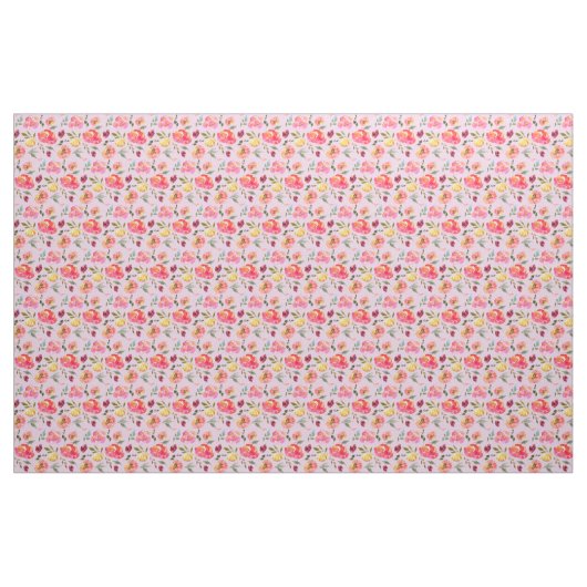Hübsch rosa Farbflora Muster Stoff (Fat Quarter (45,7 x 55,9 cm))