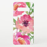 Hübsch rosa Farbflora Samsung Galaxy S10  Hülle<br><div class="desc">Dieses hübsche und feminine,  lebhafte,  rosa,  florale Blumenmuster besticht durch ein Trio aus tiefrosa Blume mit fließenden Ästen,  die eine Touch Grün hinzufügen. Es verleiht Ihrem Smartphone einen trendigen und modischen Look.</div>