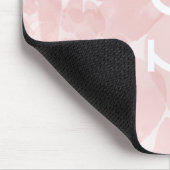 Hübsch rosa Farbmonogramm Mousepad (Ecke)