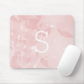 Hübsch rosa Farbmonogramm Mousepad (Mit Mouse)