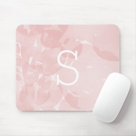 Hübsch rosa Farbmonogramm Mousepad (Mit Mouse)