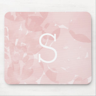 Hübsch rosa Farbmonogramm Mousepad