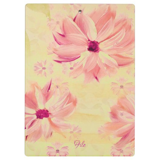 Hübsch rosa Farbtöner Klemmbrett (Rückseite)