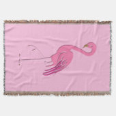 Hübsch rosa Flamingo Decke (Vorderseite)