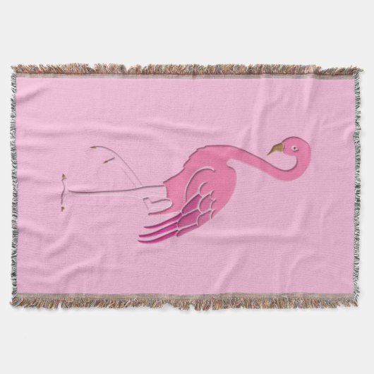 Hübsch rosa Flamingo Decke (Vorderseite)