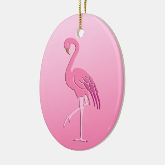 Hübsch rosa Flamingo Fuchsia und blassrosa Keramik Ornament (Links)