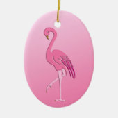 Hübsch rosa Flamingo Fuchsia und blassrosa Keramik Ornament (Vorne)