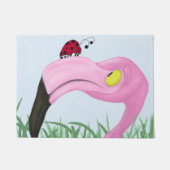 Hübsch rosa Flamingo Fußmatte (Vorderseite)