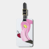 Hübsch rosa Flamingo Gepäckanhänger (Vorderseite vertikal)