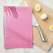 Hübsch rosa Flamingo Handtuch (Viertel Falte)