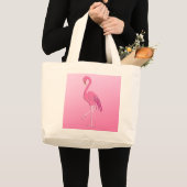 Hübsch rosa Flamingo Jumbo Stoffbeutel (Vorderseite (Produkt))