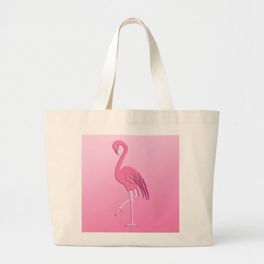 Hübsch rosa Flamingo Jumbo Stoffbeutel (Vorne)