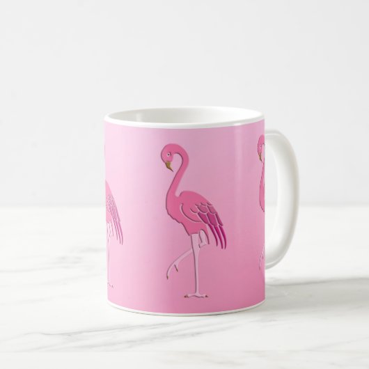 Hübsch rosa Flamingo Kaffeetasse (VorderseiteRechts)