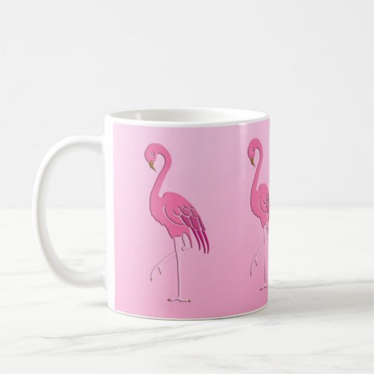 Hübsch rosa Flamingo Kaffeetasse (Links)