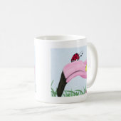 Hübsch rosa Flamingo Kaffeetasse (VorderseiteRechts)