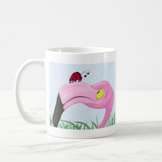 Hübsch rosa Flamingo Kaffeetasse (Links)