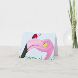 Hübsch rosa Flamingo Karte