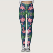 Hübsch rosa Flamingo Leggings (Vorderseite)
