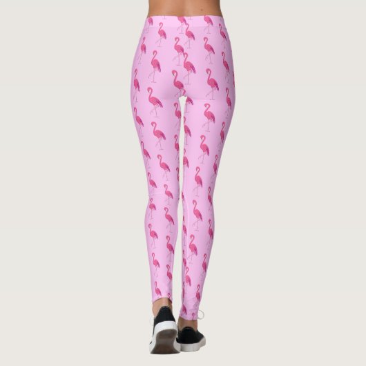 Hübsch rosa Flamingo Leggings (Rückseite)