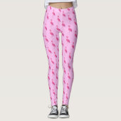 Hübsch rosa Flamingo Leggings (Vorderseite)