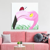 Hübsch rosa Flamingo Leinwanddruck (Insitu (Wohnzimmer))