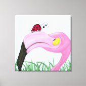 Hübsch rosa Flamingo Leinwanddruck (Vorderseite)