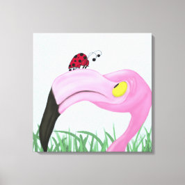 Hübsch rosa Flamingo Leinwanddruck