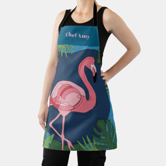 Hübsch rosa Flamingo mit dem Namen Schürze (InSitu)